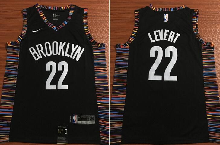 Men Brooklyn Nets 22 Levert Black Nike Game NBA Jerseys